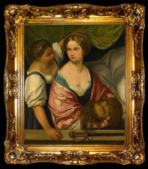 framed  Il Pordenone Judith with the head of Holofernes., ta009-2